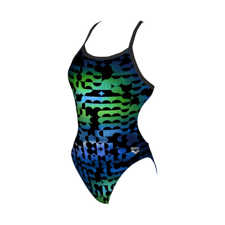 Arena Women's One Piece Swimsuit MIXED BLUR  One Piece Swimsuits  Arena