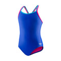 Speedo Girls Swimsuit SOLID Crossback  Girls One Piece  Speedo