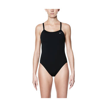 Nike Women's Poly Core One Piece Swimsuit Solid  Competition Swimsuits  Nike
