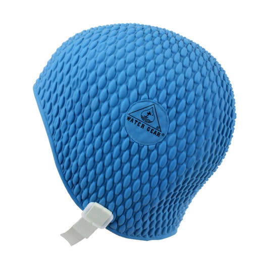 Rubber Swim Cap with Chin Strap | Water Gear Bubble Cap