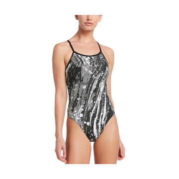 Nike Women's One Piece Swimsuit SPLASH Cut-Out  One Piece Swimsuits  Nike