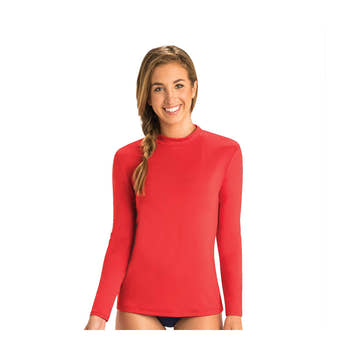 Dolfin Women's Rash Guard Mock Neck Long Sleeve  Long Sleeve Rash Guard  Dolfin