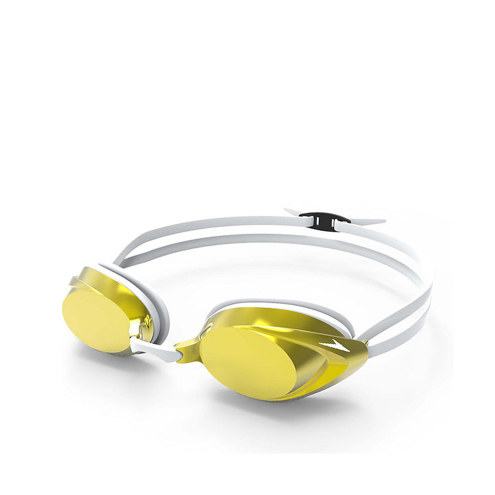 Speedo Unisex Vanquisher 2.0 Mirrored Goggle, Gold/White