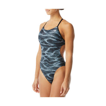 TYR Women's Lambent Cutoutfit One Piece Swimsuit  One Piece Swimsuits  Tyr