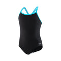 Speedo Girls Swimsuit SOLID Crossback  Girls One Piece  Speedo