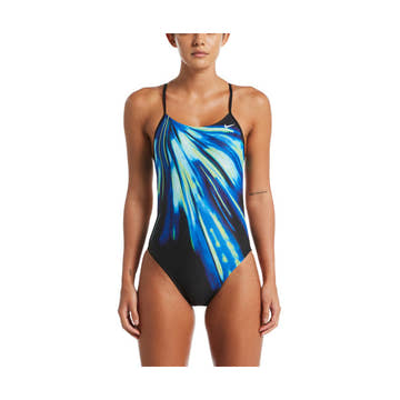 Nike Space Highway Cut Out One Piece Swimsuit  Competition Swimsuits  Nike