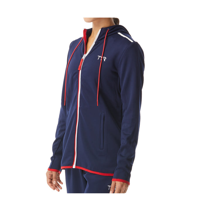 TYR Women’s Team Full Zip Hoodie – Tech Knit  Hoodie  Tyr