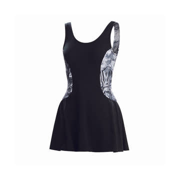 Dolfin Aquashape Swim Dress DESERT STORM COLOR BLOCK  Women's Aquatic Fitness Swimsuits  Dolfin