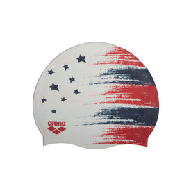 Arena Siilicone Swim Cap USA FLAG  Swim Caps  Arena