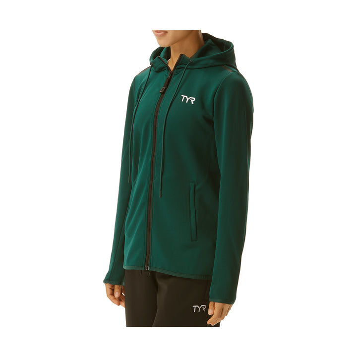 TYR Women’s Team Full Zip Hoodie – Tech Knit  Hoodie  Tyr