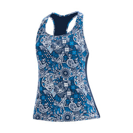 Dolfin Aquashape Santorini Racerback Tankini Top  Women's Aquatic Fitness Swimsuits  Dolfin