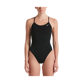 Nike Women's Hydrastrong Solid Lace Up Tie Back One Piece Swimsuit  Team Solid  Nike