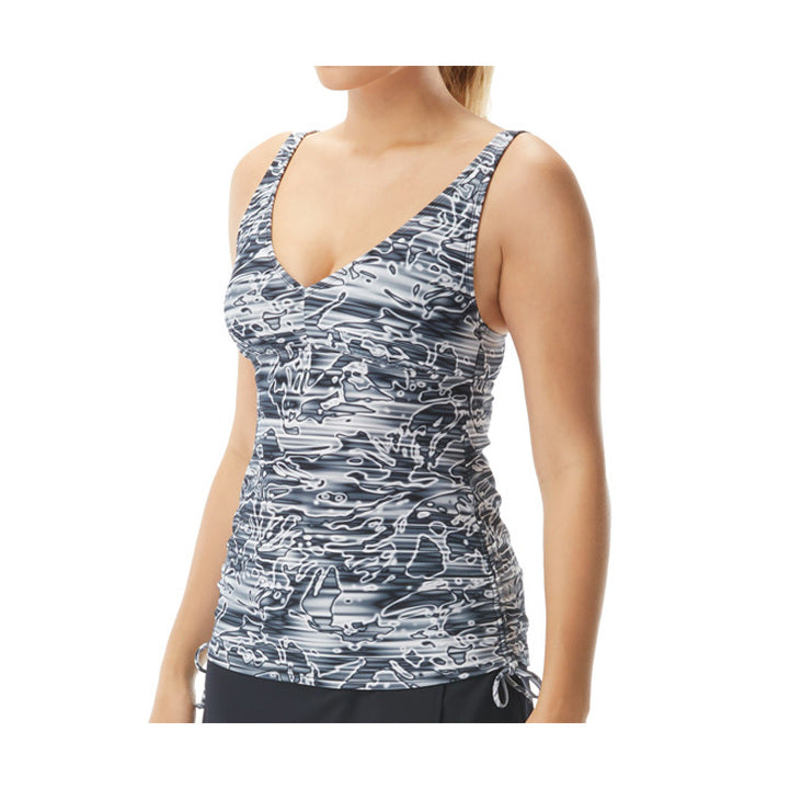 Tyr Lucid V-Neck Tankini Top Swimsuit  Women's Tankini Top  Tyr