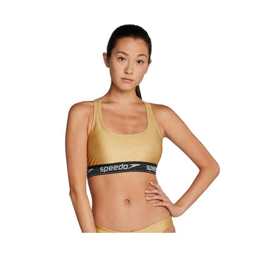 Speedo Gold Logo Bikini Top  Bikini Top  Speedo