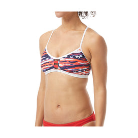 Tyr Women's All American Pacific Tieback Two Piece Top  Two Piece Swimsuits  Tyr