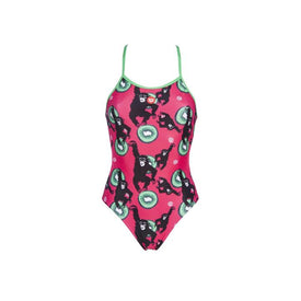 Arena Women's Crazy Monkeys Tie Back One Piece Swimsuit  One Piece Swimsuits  Arena