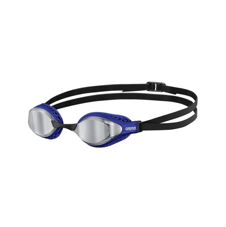 arena airspeed mirror goggle Arena Unisex Adult Airspeed Mirror Swimming Goggles Silver/Blue One Size Polycarbonate Thermoplastic Rubber Silicone Unisex Adult Swimming Goggles