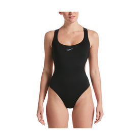 Nike Onyx Flash Bonded Cutout One Piece Swimsuit  Active Swimwear  Nike