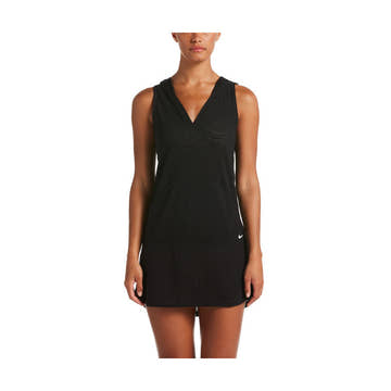 Nike Swim Geo Cover-Up Hooded Dress  Hooded Rash Guard  Nike