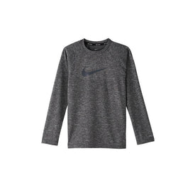 Nike Boy's Heather Long Sleeve Hydroguard Swim Top  Long Sleeve Rash Guard  Nike