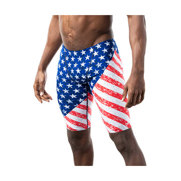 TYR Men's Star Spangled Swim Jammer  Swim Jammers  Tyr