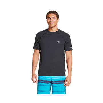 Speedo Men’s Swim Shirt Easy Short Sleeve Rash Guard  Short Sleeve Rash Guard  Speedo