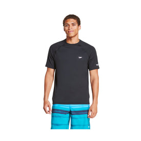 Speedo Men’s Swim Shirt Easy Short Sleeve Rash Guard  Short Sleeve Rash Guard  Speedo