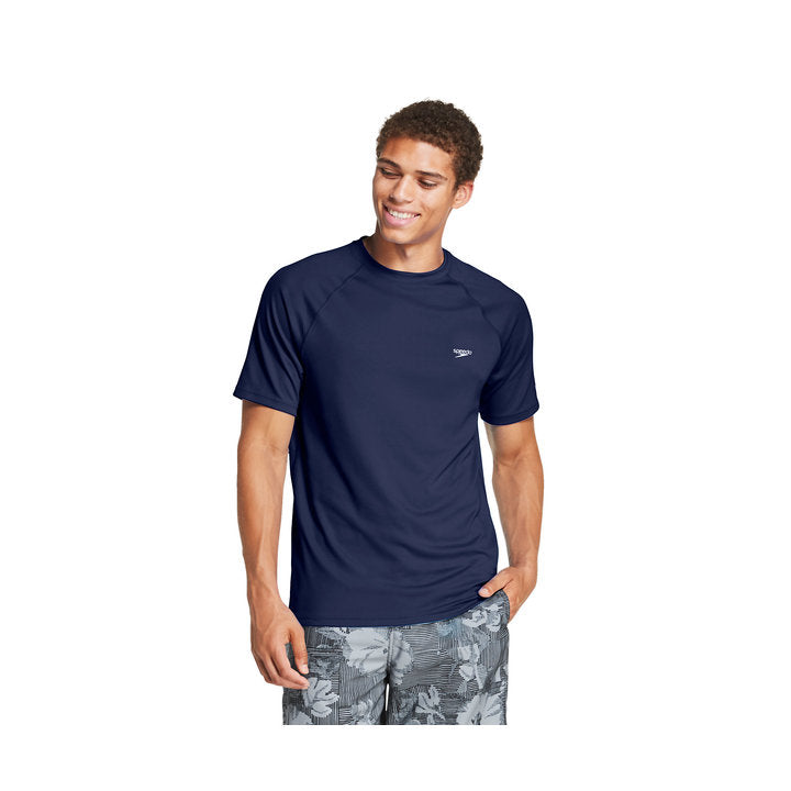 Speedo Men's Swim Shirt Easy Short Sleeve Rash Guard