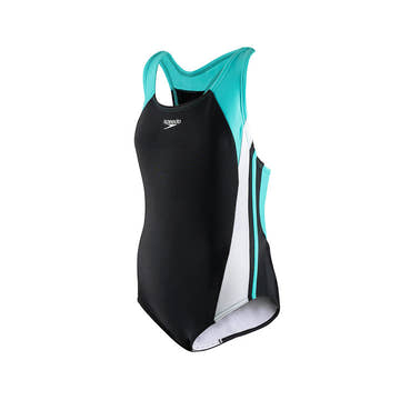 Speedo Girls Swimsuit Infinity Splice  Girls One Piece  Speedo