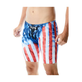 TYR Men's Venzo Genesis USA Jammer Tech Suit  Technical Swimsuits  Tyr
