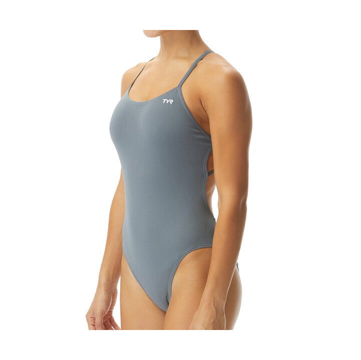 TYR Women's Durafast One Solid Tetrafit One Piece Swimsuit  Competition Swimsuits  Tyr