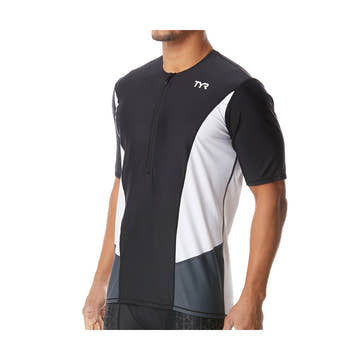 TYR Men's Triathalon Competitor Short Sleeve Top  Wetsuits  Tyr