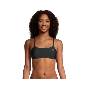 Speedo Vibe Collection Solid Strappy Bikini Top  Bikini Top  Speedo