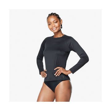 Speedo Women's Active Recreation Long Sleeve Swim Tee  Long Sleeve Rash Guard  Speedo