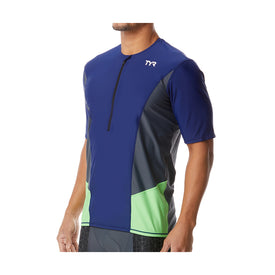 TYR Men's Triathalon Competitor Short Sleeve Top  Wetsuits  Tyr