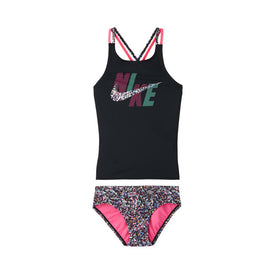 Nike Girls Pixel Party Spiderback Tankini Set Girls  Girls Swimwear  Nike
