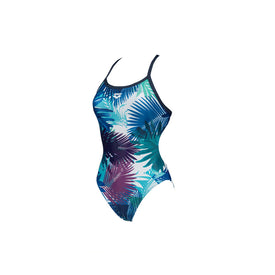 Arena W Palm Print Challenge Back One Piece  Competition Swimsuits  Arena