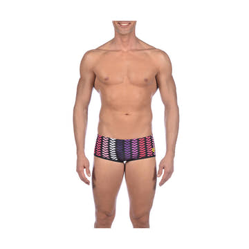 Arena Men's Arena One Logo Stripe Low Waist Short  Men's Square-Leg Swimsuits  Arena