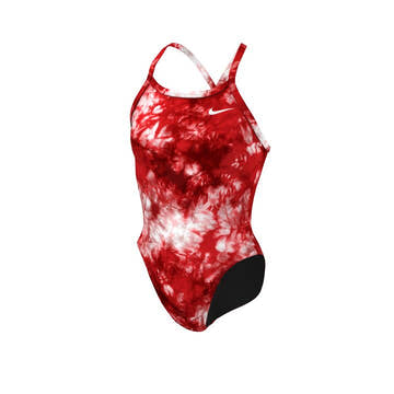 Nike Women's Hydrastrong Tie-dye Crossback One Piece Swimsuit  Team Print  Nike