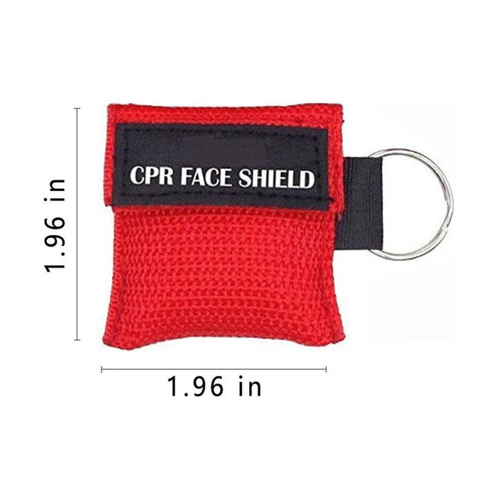 CPR Face Shield Mask Keychain Keying CPR Face Shields Pocket Mask for First Aid or CPR Training