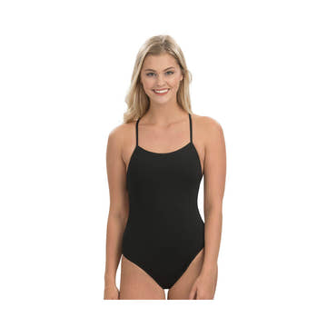 Dolfin Revibe Women's Black One Piece Swimsuit  Competition Swimsuits  Dolfin