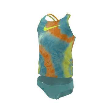 Nike Girl's Tie Dye Spiderback Tankini Set  Girls Tankini  Nike