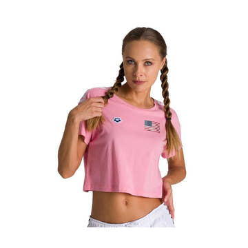 Arena Woman Corinne Team Crop T-Shirt  Swim T-shirts  Arena