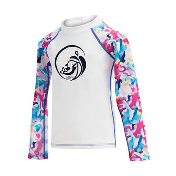 Little Dolfin Paint Party Toddler Long Sleeve Rash Guard  Kids Swimwear  Dolfin