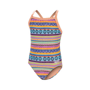 Dolfin Uglies Youth Girls Print 1-Piece Conga Line  Dolfin Uglies Swimwear  Dolfin