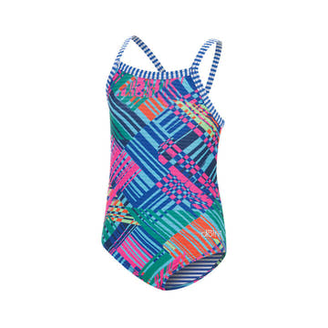 Little Dolfin Girls One Piece Swimsuit Blue  Kids Swimwear  Dolfin