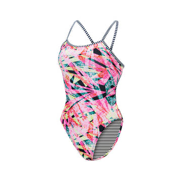 Dolfin Uglies Women's String Back One Piece Swimsuit Walk The Line  One Piece Swimsuits  Dolfin