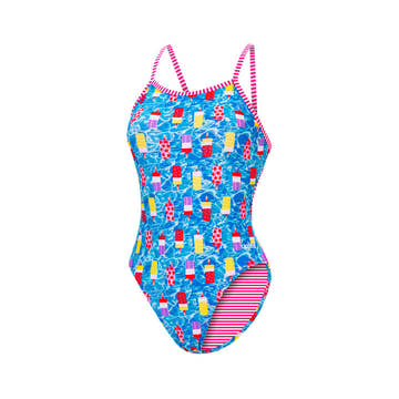 Dolfin Uglies Women's String Back One Piece Swimsuit Poolside  Competition Swimsuits  Dolfin