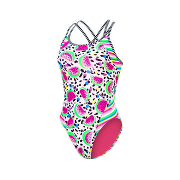 Dolfin Uglies Women's Double Strap Open Keyhole Back One Piece Swimsuit  Dolfin Uglies Swimwear  Dolfin