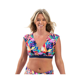 Dolfin Aquashape Women's Surplice Front Two Piece Swimsuit Top  Bikini Top  Dolfin